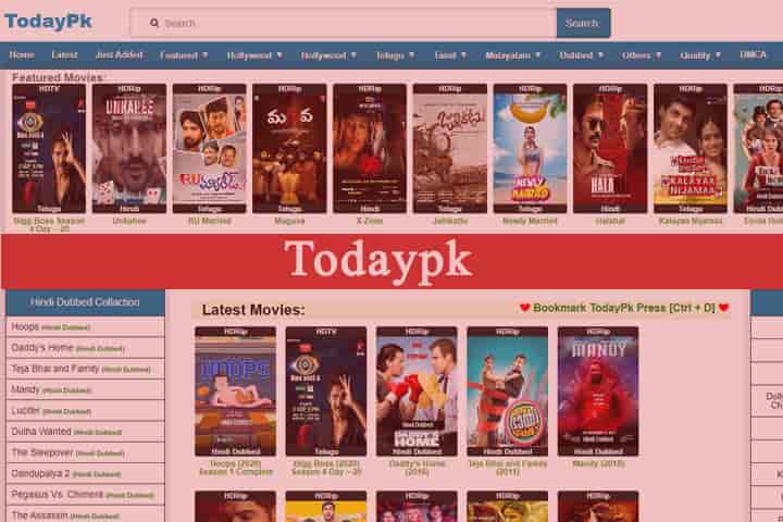 Todaypk Download Latest Hollywood, Hindi Movies Today Pk [2021]